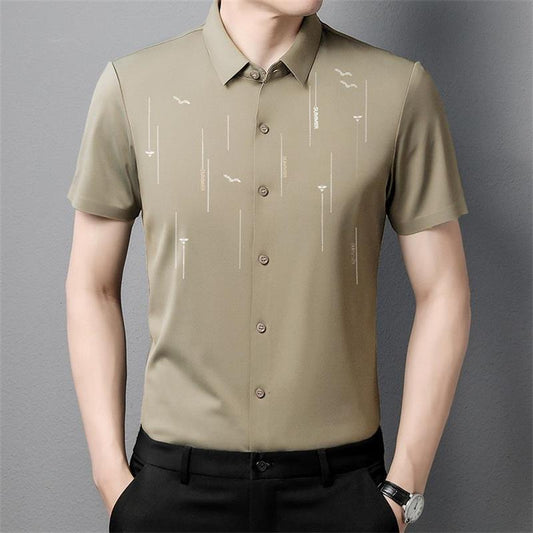 🔥Upp till 40% rabatt🔥2024 Sommar Anti-rynkor Ice Silk Shirt